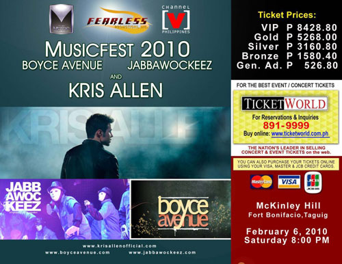 Kris Allen, Jabbawockeez, Boyce Avenue Concert Live in Manila