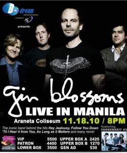 Gin Blossoms Live in Manila