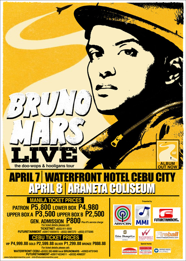 bruno mars 2011. Ticket Prices for Bruno Mars